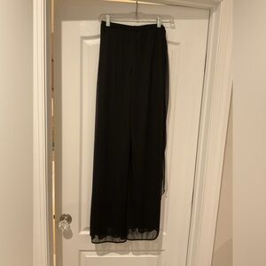 Palazzo Pant. Sheer over lining. Black XL